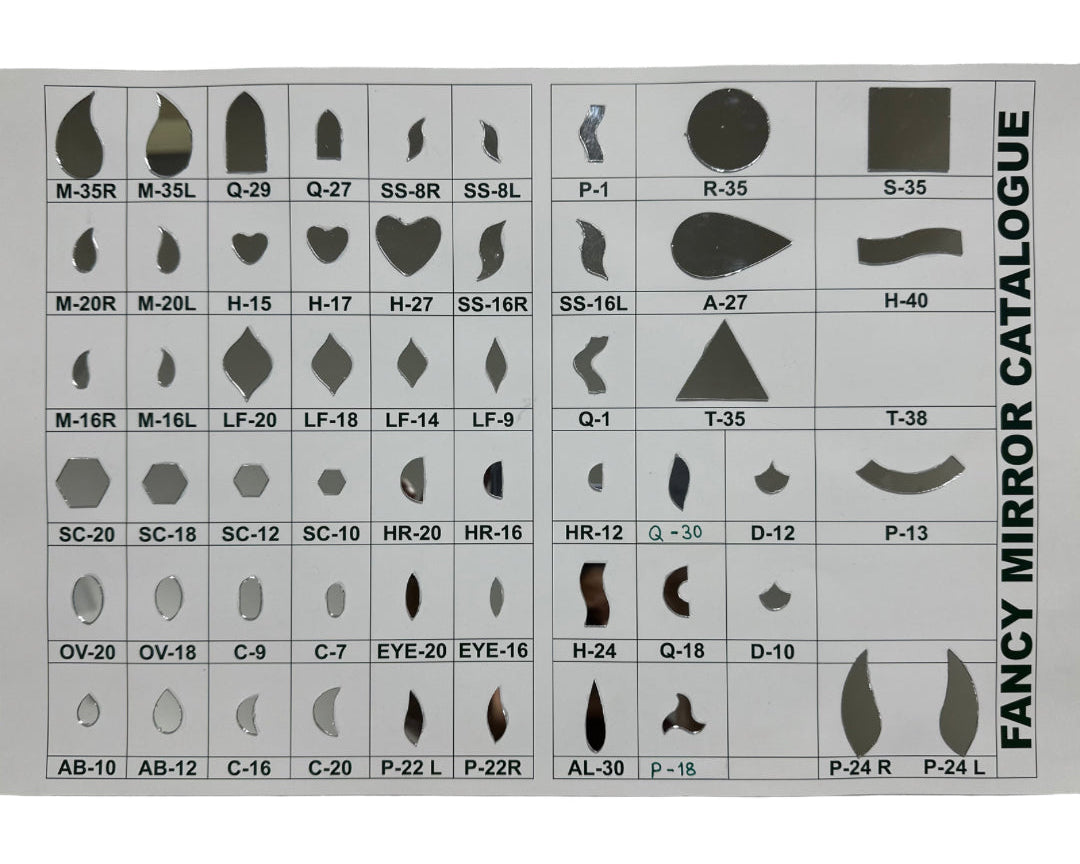 MAKE YOUR OWN MIRROR KIT (FANCY MIRRORS) 50 GRAMS EACH