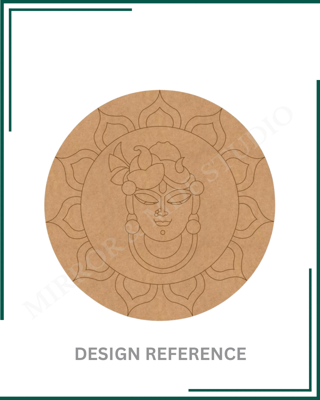 SHREENATHJI PRE MARKED ROUND MDF DESIGN
