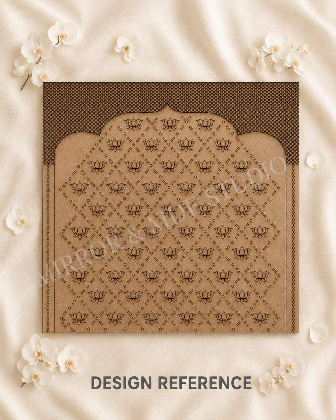 36*36 INCH PREMARKED LOTUS BACKDROP WITH MIRRORS